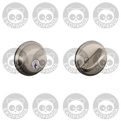 Schlage B60N 619 Single Cylinder Satin Nickel Deadbolt