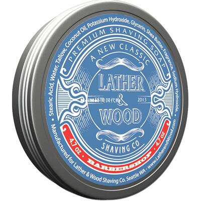 Tallow Dense Leather Shaving Soap by Lather & Wood Shaving