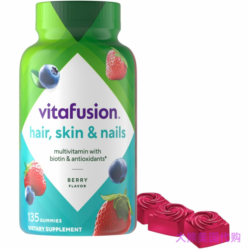 Vitafusion Gorgeous Hair, Skin & Nails Multivitamin 维生素