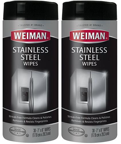Weiman Stainless Steel Cleaning Wipes - Removes Fingerprints