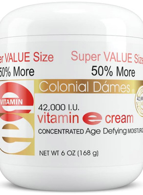 Colonial Dames Vitamin E Cream, 42,000 IU, 6 oz.