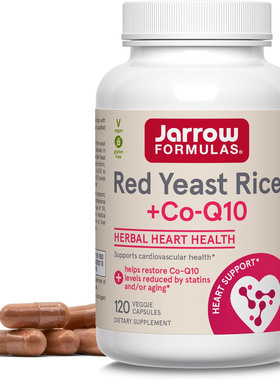 Jarrow Formulas Vegan Red Yeast Rice + Co-Q10, Heart