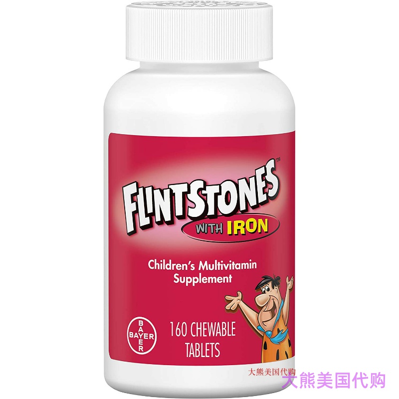 Bayer Flintstones with Iron, Children's Multivitamin, 160 ct