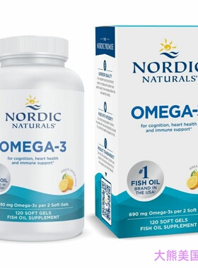 Nordic Naturals Omega-3, Lemon Flavor - 120 Soft Gels