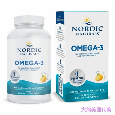Nordic Naturals Omega-3, Lemon Flavor - 120 Soft Gels