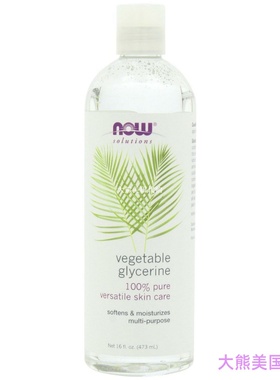NOW Solutions Glycerine Vegetable, 16-Fluid Ounces 蔬菜甘油