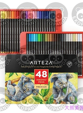 ARTEZA Inkonic Fineliners Fine Point Pens, Set of 48