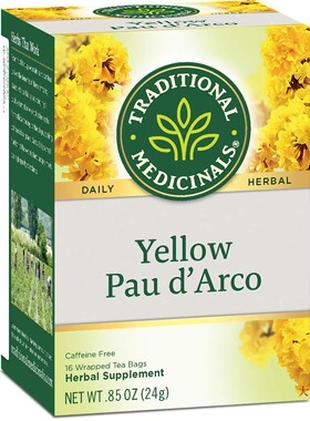Traditional Medicinals Yellow Pau D’Arco Tea, Pack of 6