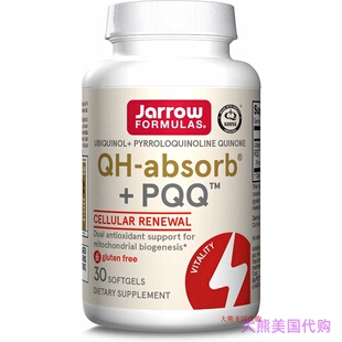 Jarrow Formulas QH-Absorb + PQQ, 30 Softgels, Ubiquinol