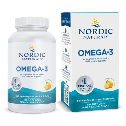 Nordic Naturals Omega-3, Lemon Flavor - 120 Soft Gels