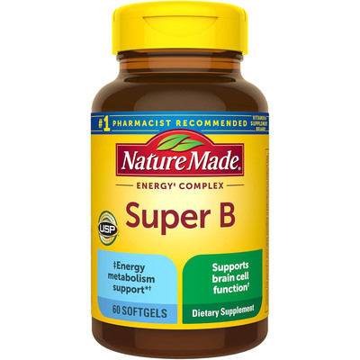 Nature Made Super B Energy Metabolism Support, 60 Softgel