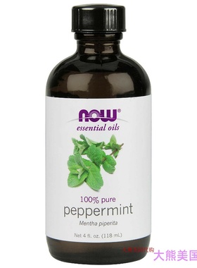 NOW Peppermint Essential Oil, 4-Ounce 薄荷精油 118ml