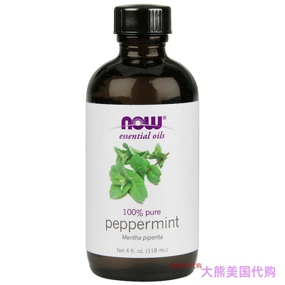 NOW Peppermint Essential Oil, 4-Ounce 薄荷精油 118ml