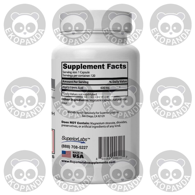 SUPERIOR LABS 알파 리포산 600MG 120캡슐