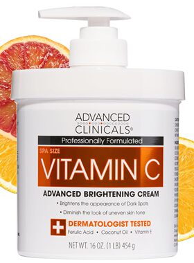 Advanced Clinicals Vitamin C Brighting Cream, 454 g