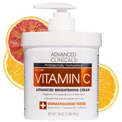 Advanced Clinicals Vitamin C Brighting Cream, 454 g