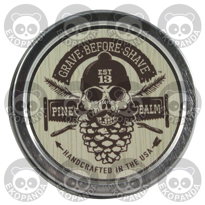 GRAVE BEFORE SHAVE Pine Scent Beard Balm, 2 oz