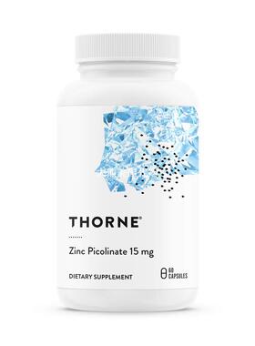 Thorne Research Zinc Picolinate 15mg,  60capsules 比啶甲酸锌