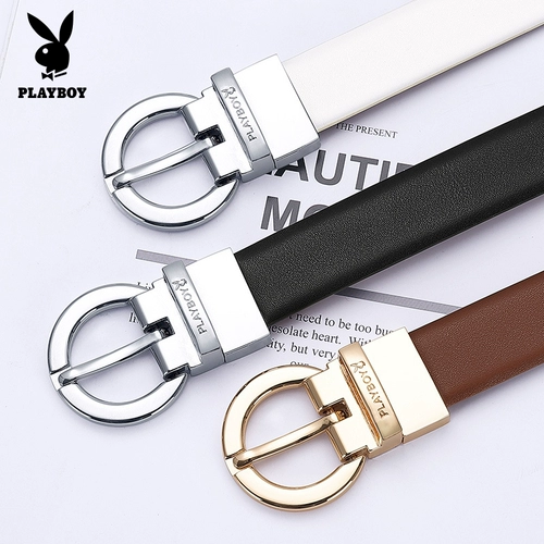 Playboy, Tide, ремень для отдыха, черные джинсы, из натуральной кожи