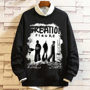 超大特大码 400斤圆领上衣体恤卫衣男秋冬 加肥加大肥佬胖哥11XL码