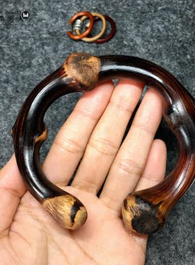 双龙头老黑藤手镯粗款毕业款复古