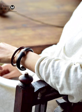设计情侣款镯子红藤黑藤高级感