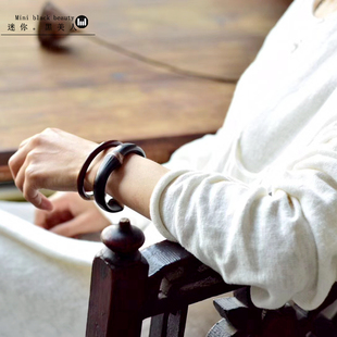 黑藤红藤小众文玩金刚藤手镯高级感设计鸡血藤手串女情侣款镯子