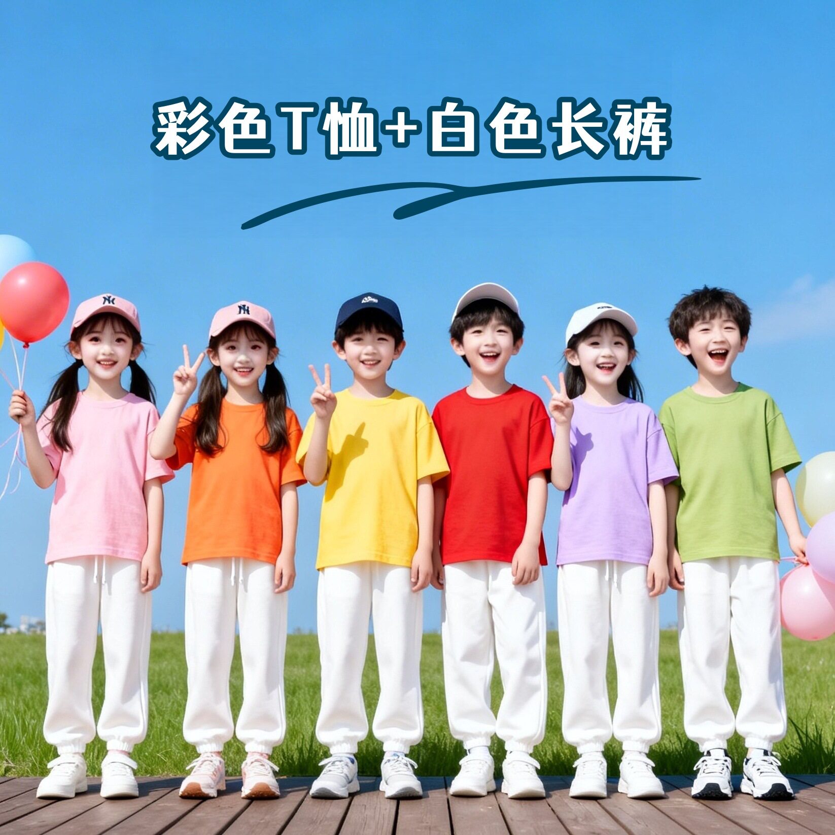 中小学生多巴胺短袖T恤套装