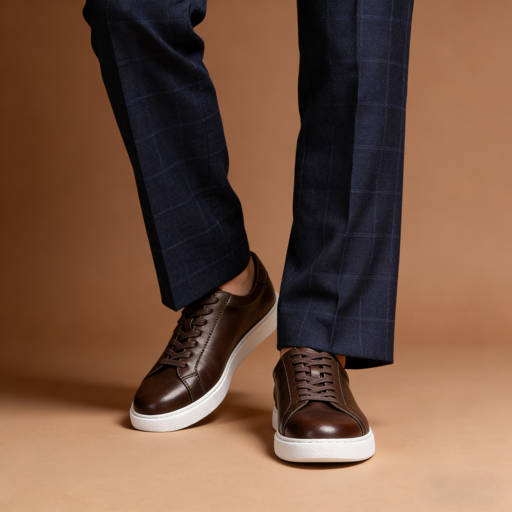 头层牛皮休闲板鞋男真皮透气商务通勤百搭厚底增高舒适耐磨四季款