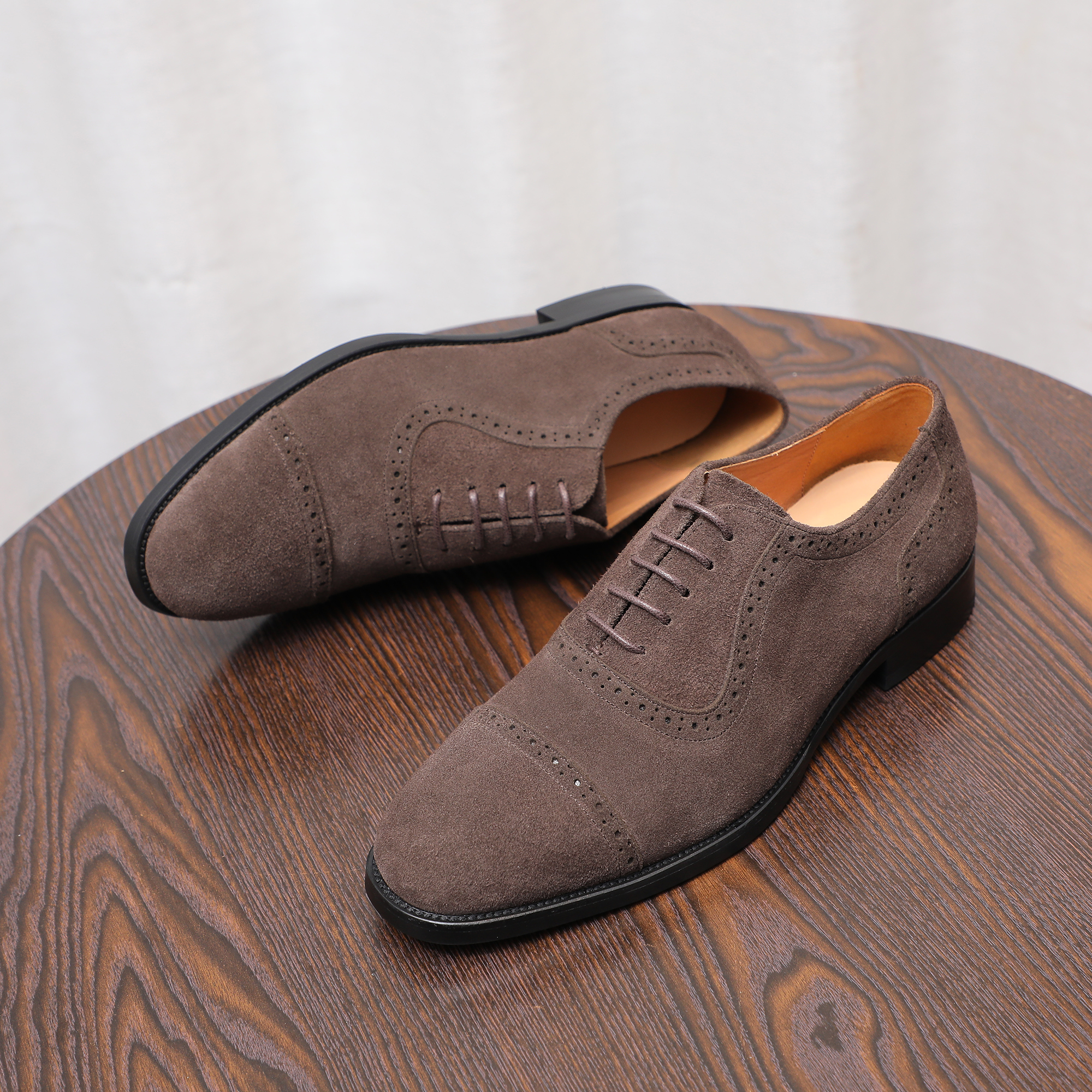 英伦复古反绒皮德比鞋男商务正装