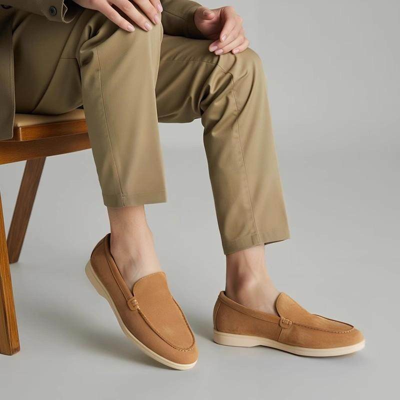 弓长梦头层牛皮乐福鞋2026春季新款休闲真皮板鞋商务正装男士百搭,流行男鞋,乐福鞋（豆豆鞋）,淘宝优惠券,粉丝福利购,淘宝优惠卷