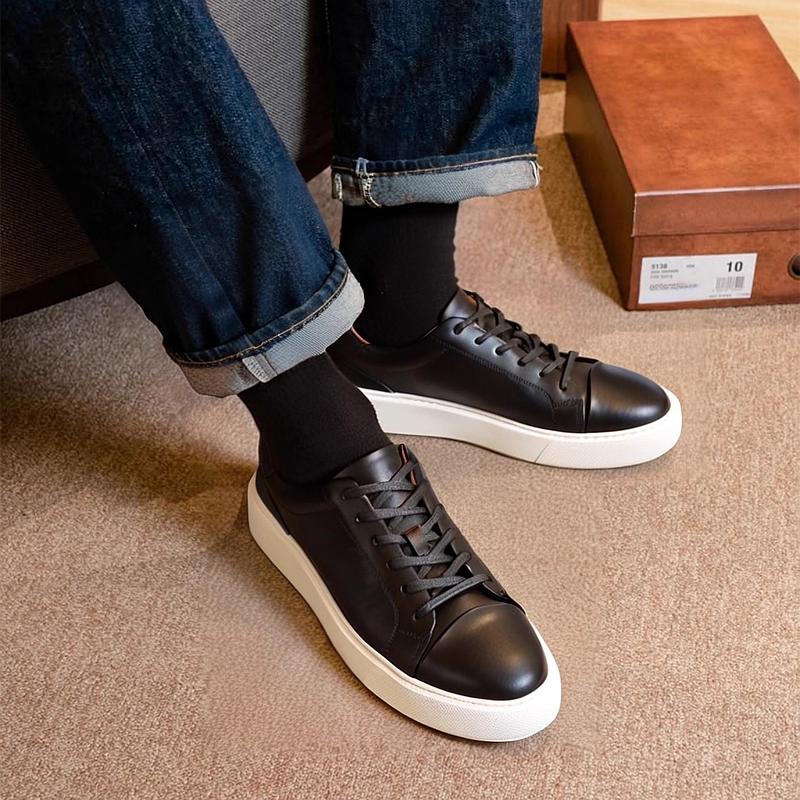 【匠心中国推荐】商务皮鞋头层牛皮英伦圆头休闲黑色潮流小白鞋,流行男鞋,休闲皮鞋,淘宝优惠券,粉丝福利购,淘宝优惠卷