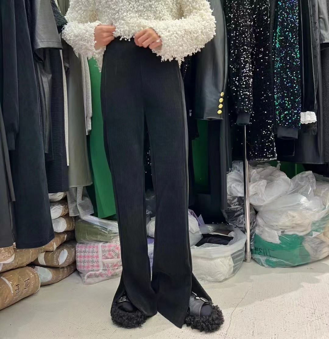 摩登197韩版高腰灯芯绒休闲长裤