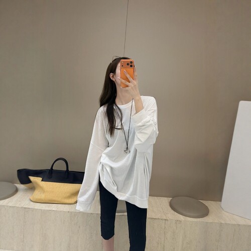 摩登197慵懒松弛风宽松长袖T恤女