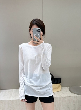 摩登197韩系圆领长袖T恤女2026夏季新款透气轻薄百搭显瘦上衣3932