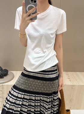 摩登197雨露麻天丝圆领短袖T恤女2026夏季新款修身显瘦上衣 G7214