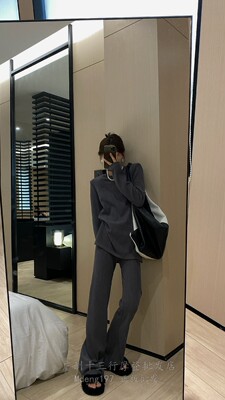 摩登197针织坑条2025时尚套装女