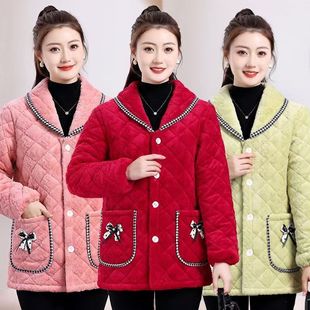 【防寒】短款加绒加厚女士新款连帽棉服冬季罩衣棉衣保暖外套棉袄