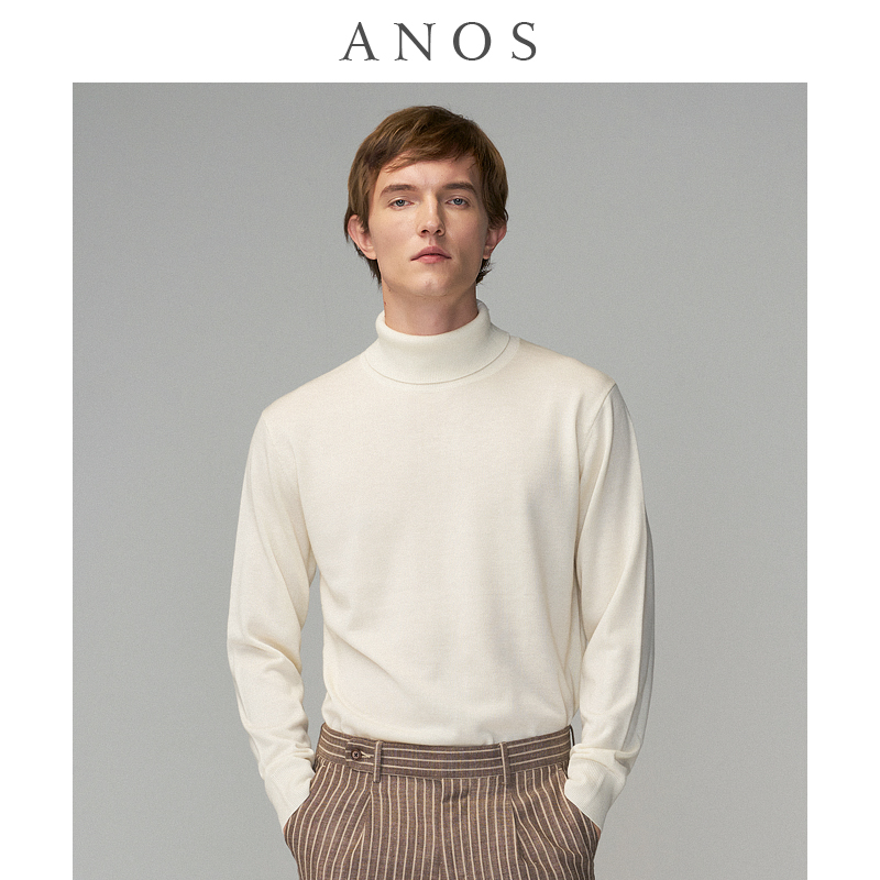 ANOS黑色高领毛衣男修身韩版潮流保暖内搭羊毛衫打底针织衫秋冬季在类目 男装, 针织衫/毛衣中 - 来自Buy2taobao.com提供专业的淘宝代购服务