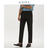 弹力裤 易打理黑色时尚 子 男垂顺免烫商务抗皱透气修身 ANOS春秋西裤
