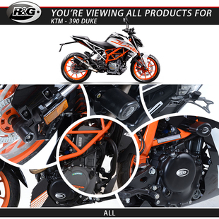 英国RG改装车身防摔球护杠护网发动机盖短尾牌照架适用KTM390DUKE
