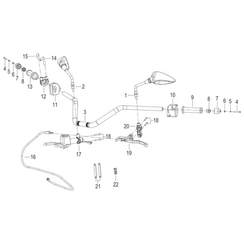 原厂 小魔鬼502C 左组合开关(BJ500-6A/a1-1/a1-2/修改离合器开关