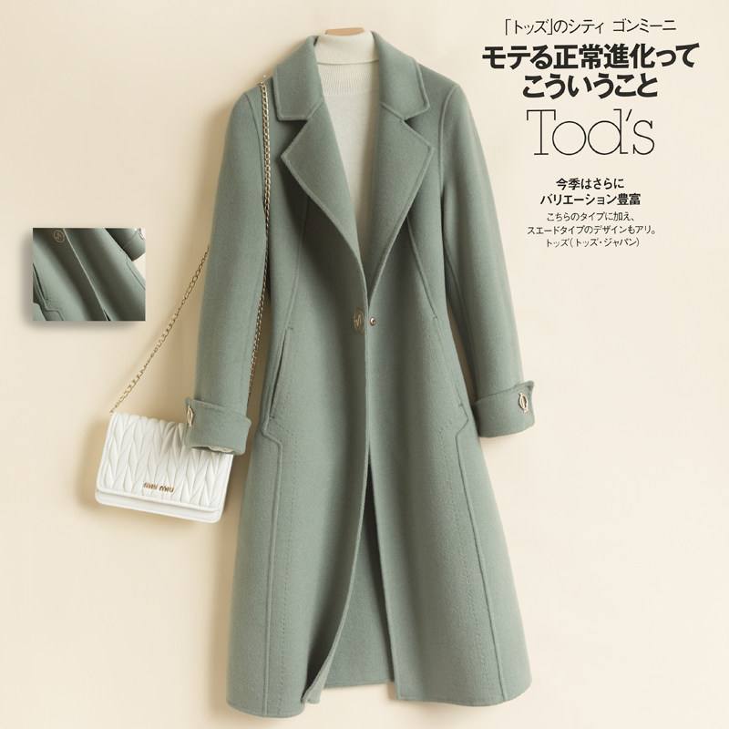 清仓禁用优惠券！大衣女中长款修身高端毛呢外套双面呢子大衣