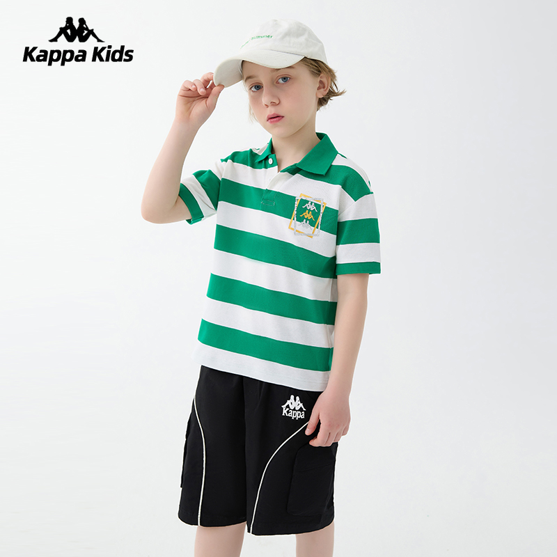 Kappa卡帕童装条纹polo衫男童