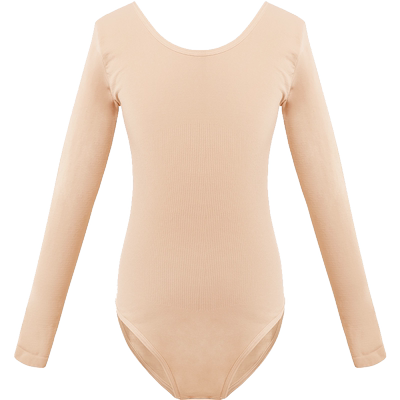 肉色春秋长袖隐形连体艺考打底衣