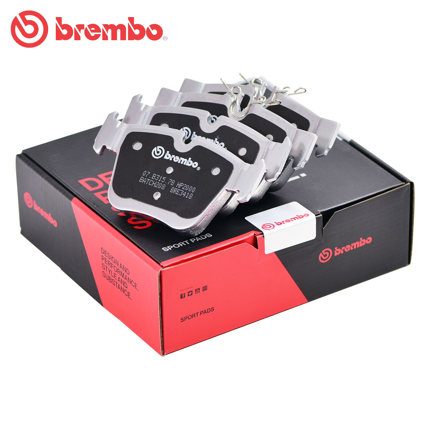 布雷博brembo hp2000适用奔驰c系 glc系x253 c253 高性能后刹车片