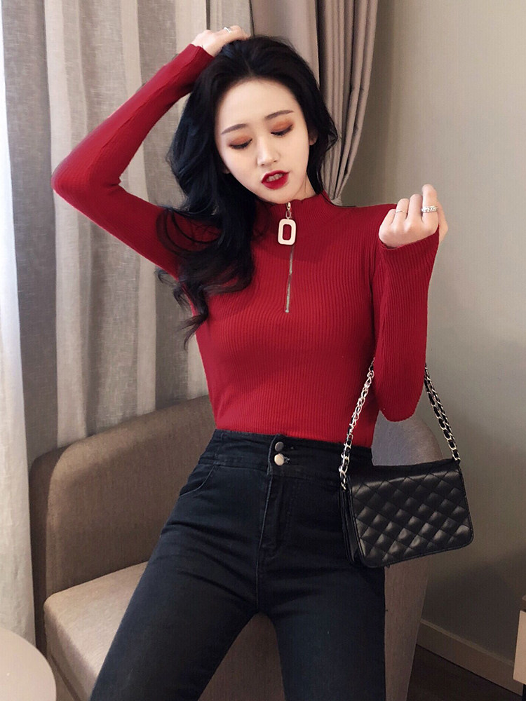 간호 탑 가을 겨울 지퍼가 달린 하프 터틀넥 플러스 벨벳 두꺼운 바닥 스웨터 모유 수유 기간을위한 뜨거운 엄마 스타일 스웨터