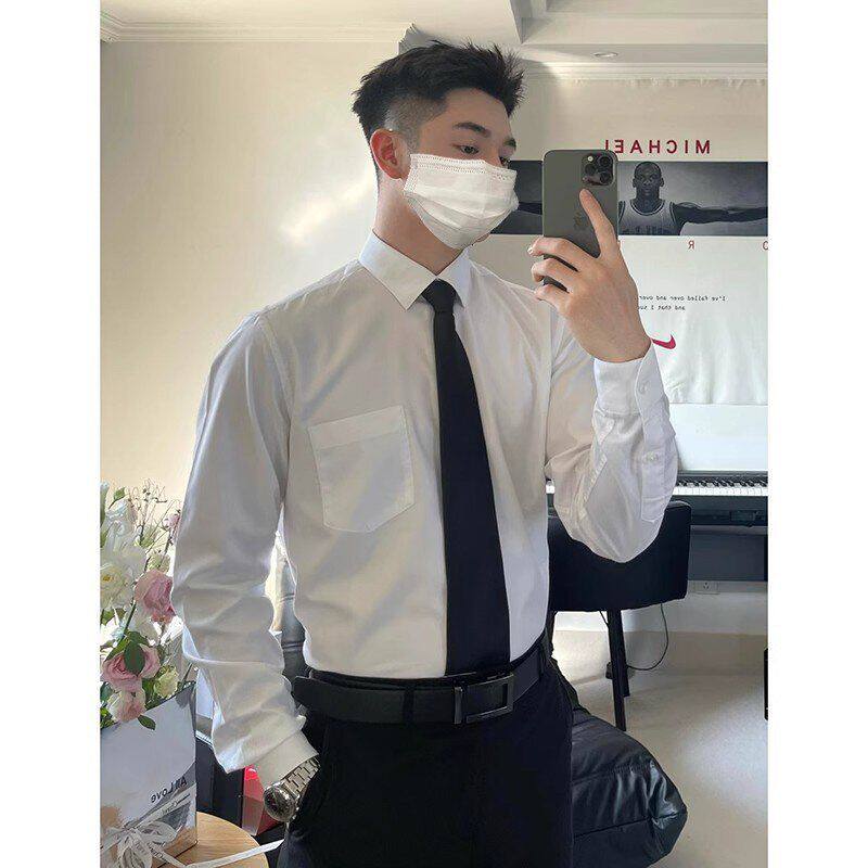 衣服薄款发型师帅气jk白色飞行员