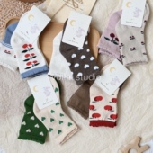 ins北欧风宝宝袜子儿童短袜婴儿A类纯棉春秋冬透气不勒腿ks出口