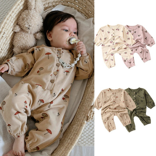 纯棉婴儿连体衣长袖秋冬卫衣ins